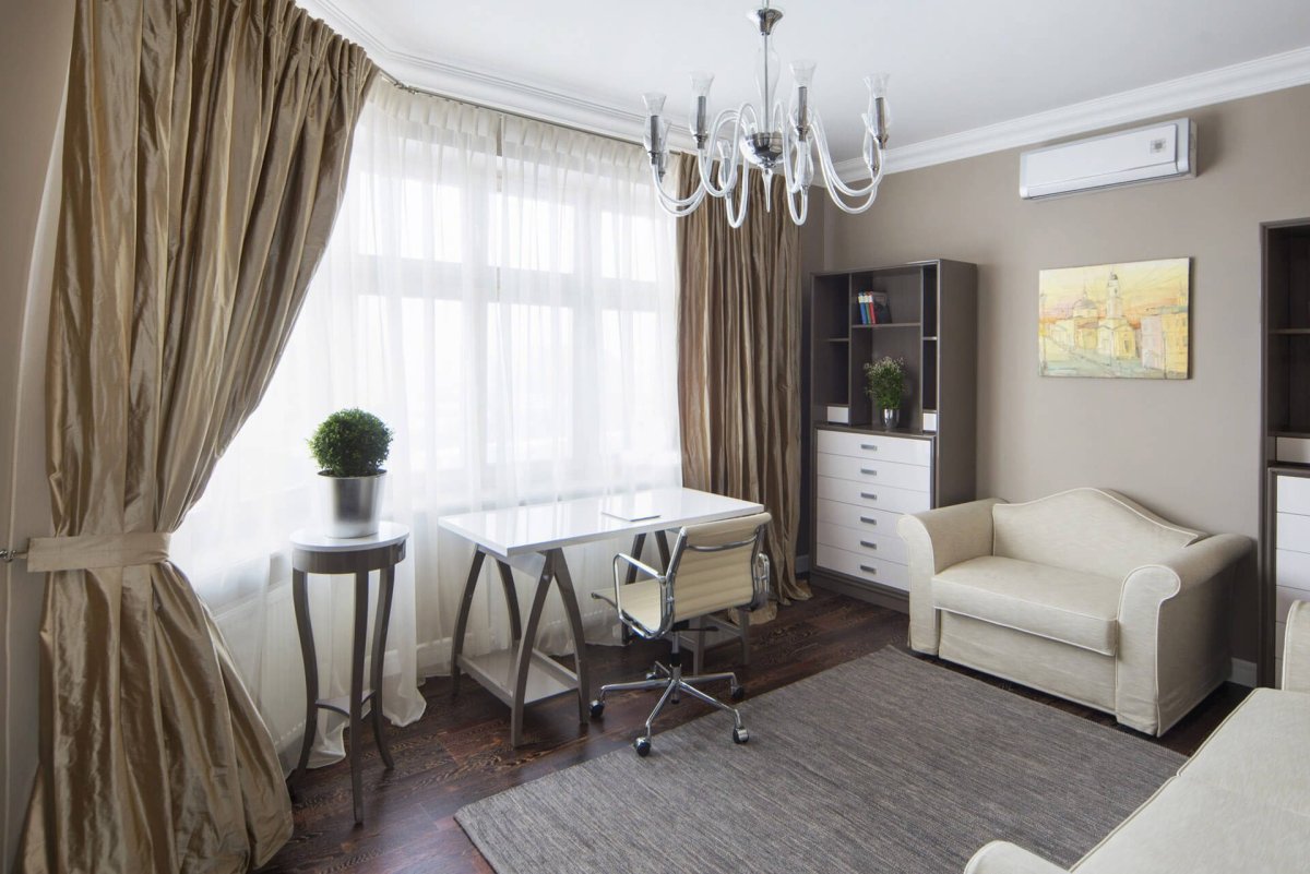 Кофейные стены на кухне