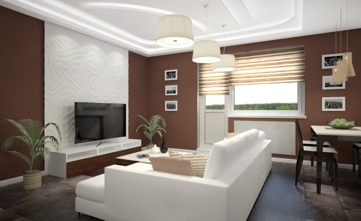 Спальня в кофейных тонах