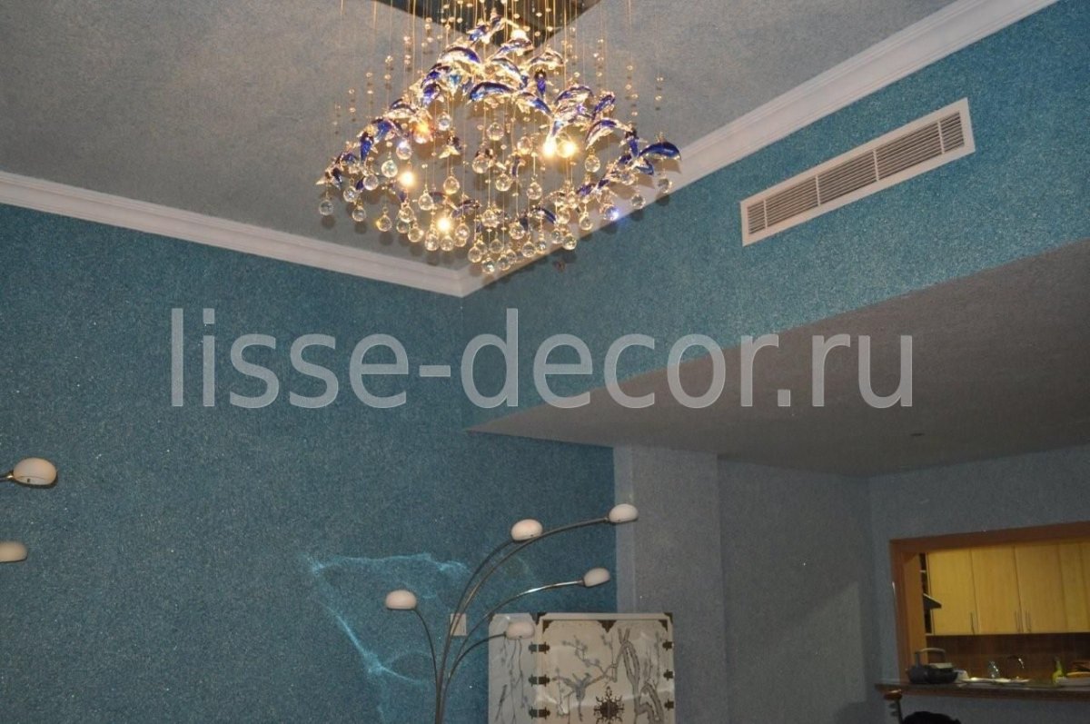 Отделка стен жидкими обоями