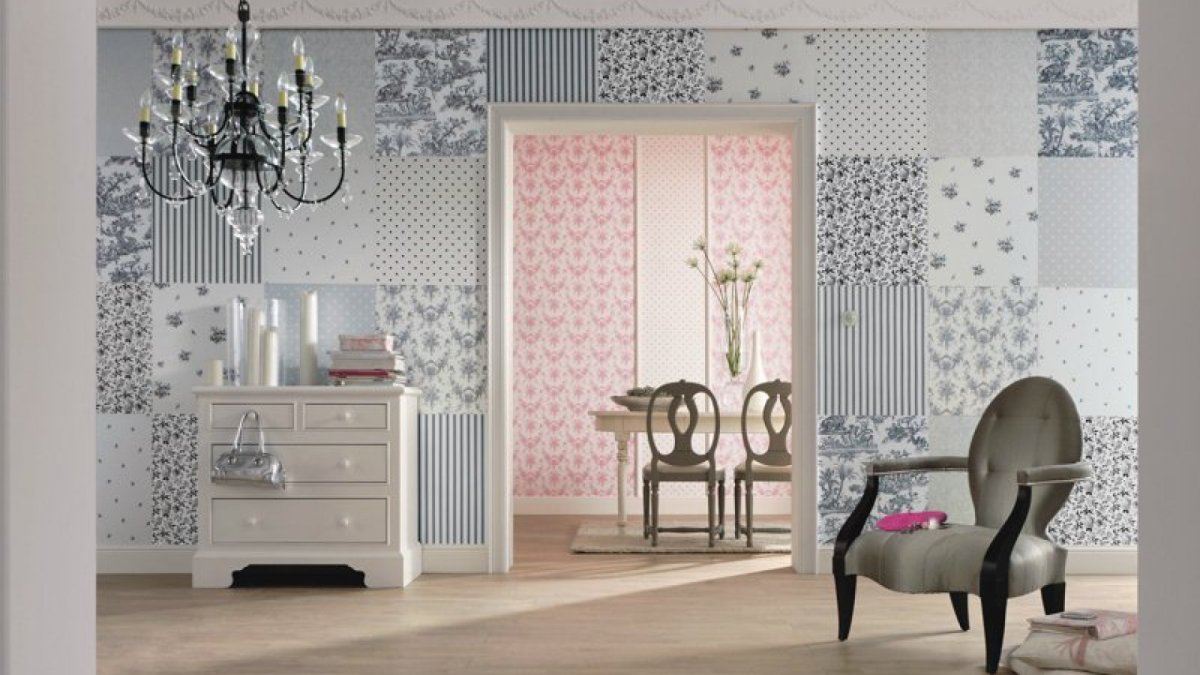 Комбинируем остатки обоев