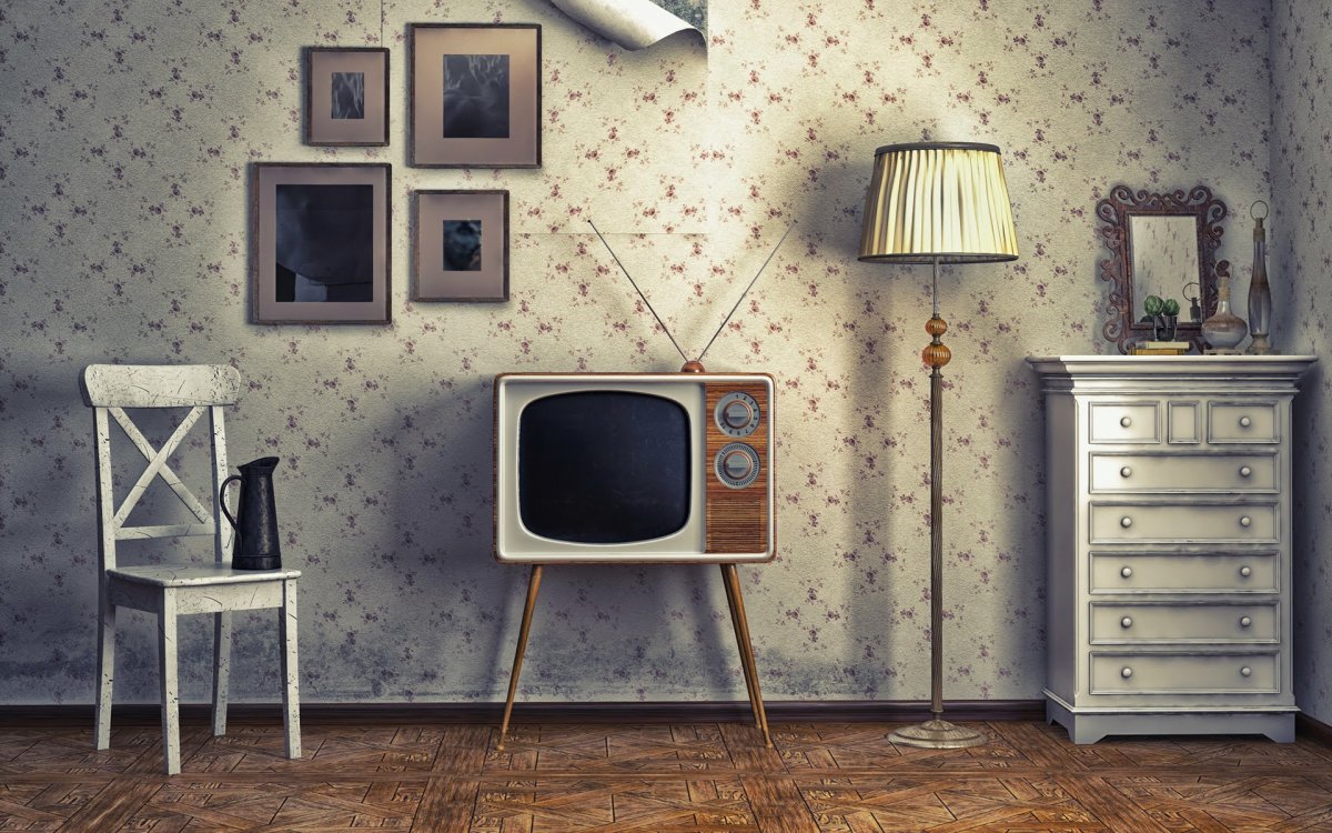 Комната в стиле ретро