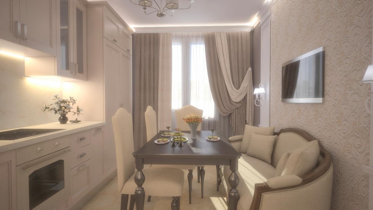 Фрески в интерьере кухни