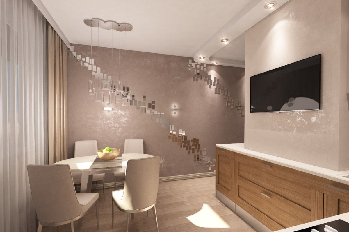 Кофейные стены в интерьере