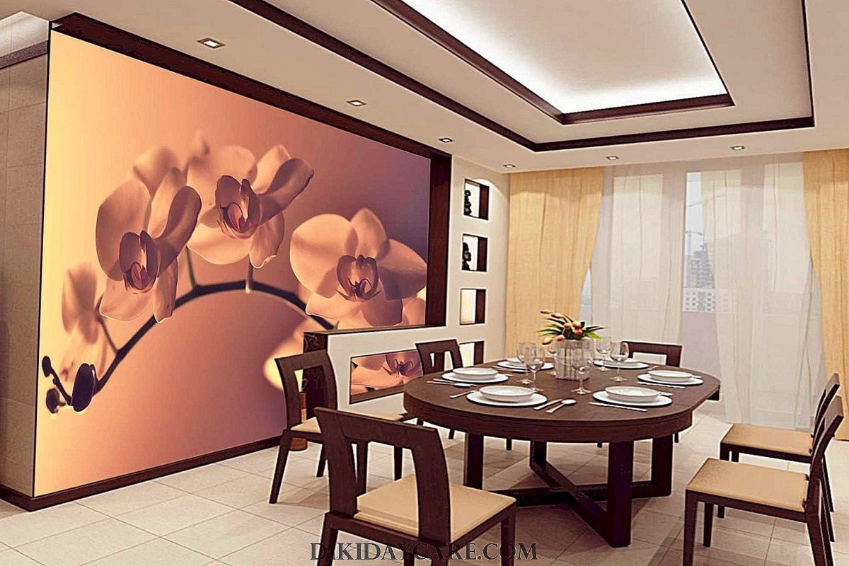 Коричневые стены в интерьере