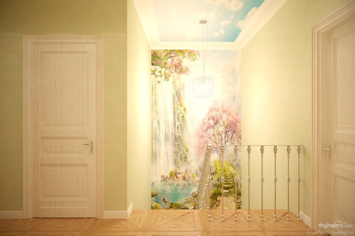 Фотообои в маленькой прихожей