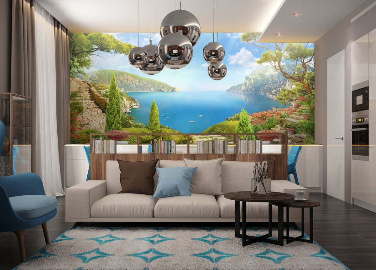 Фотообои в интерьере