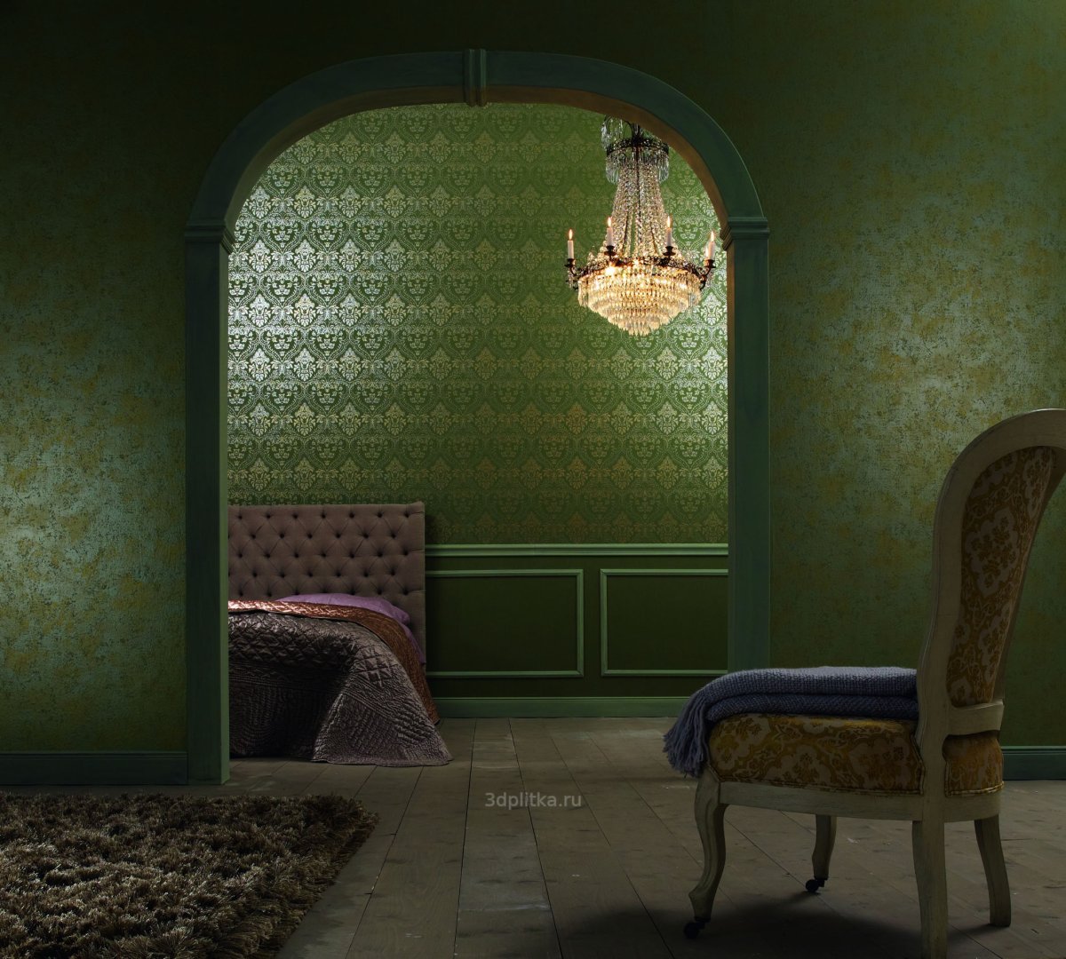 Обои к белой мебели в гостиной