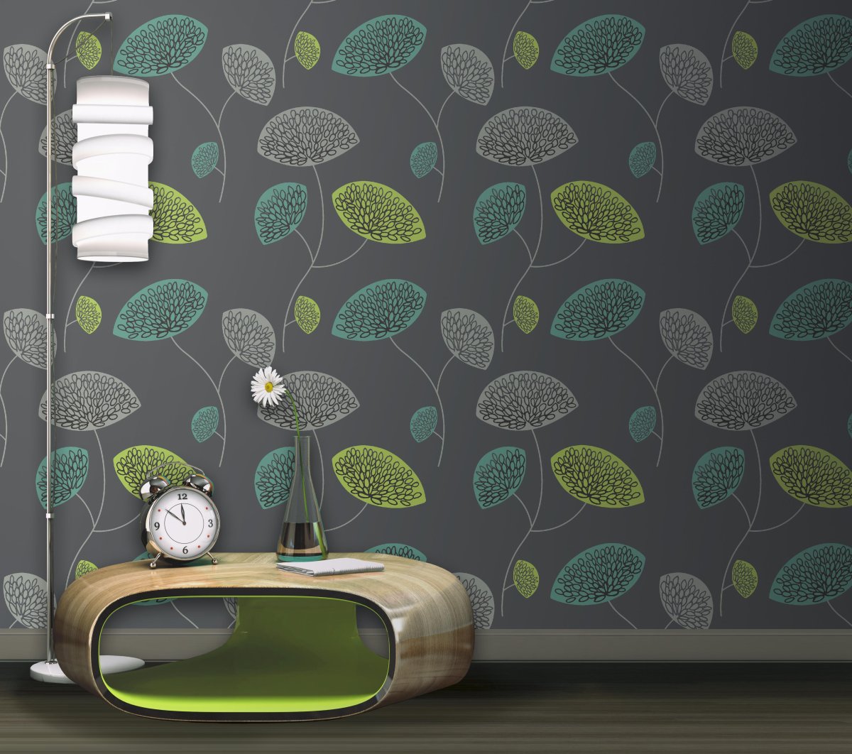 Комната в салатовом цвете