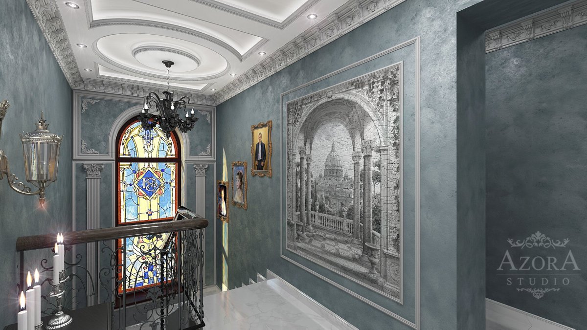Affresco фрески в интерьере кухни