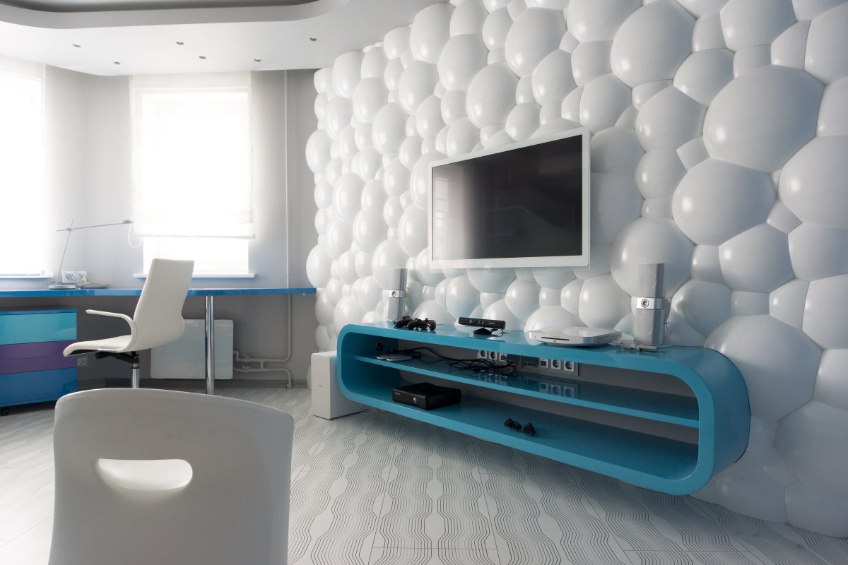 3д гипсовая панель для стен пузыри в интерьере