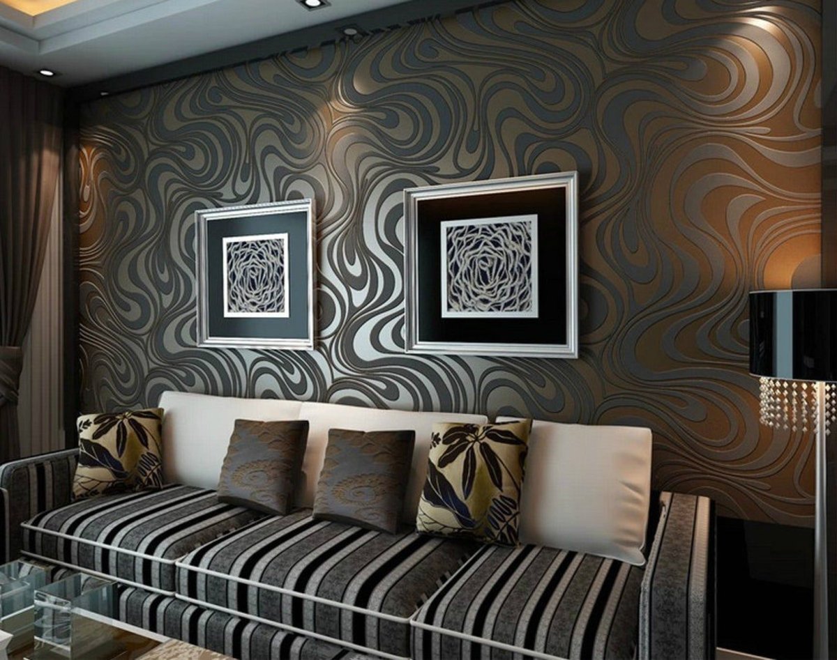 Модные коричневые обои