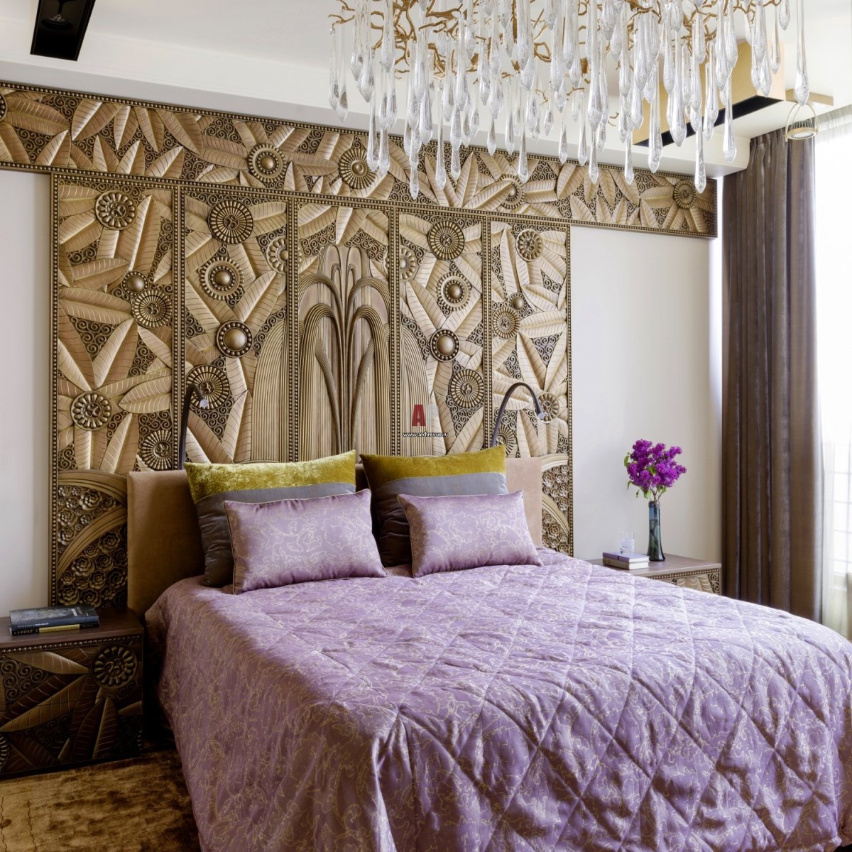 Интерьер спальни ар деко