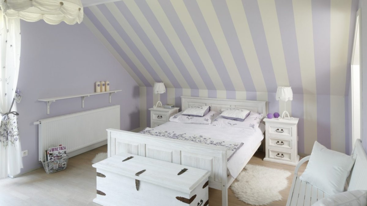 Икеа обои для спальни мансарды