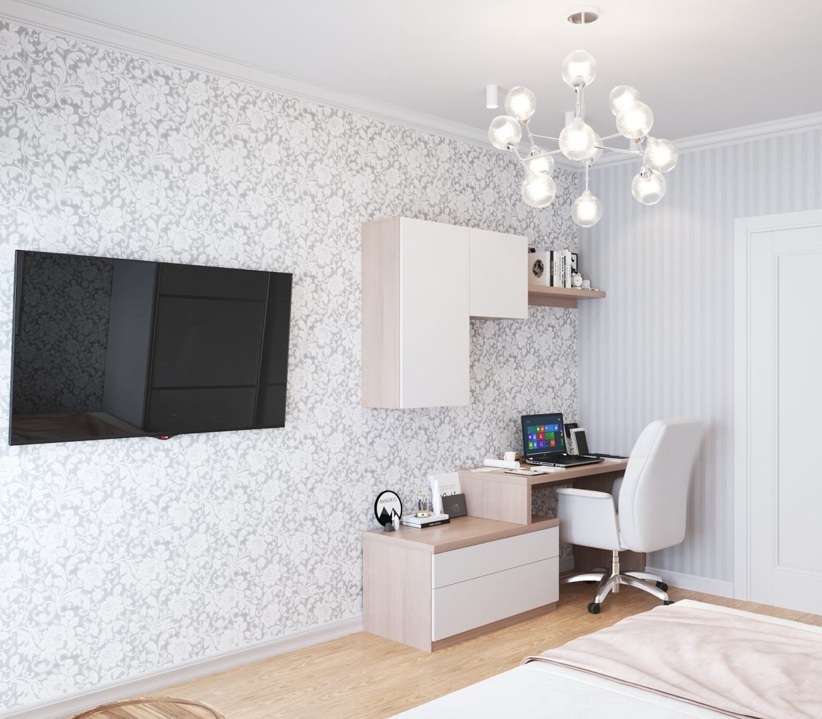 Обои в маленькую гостиную