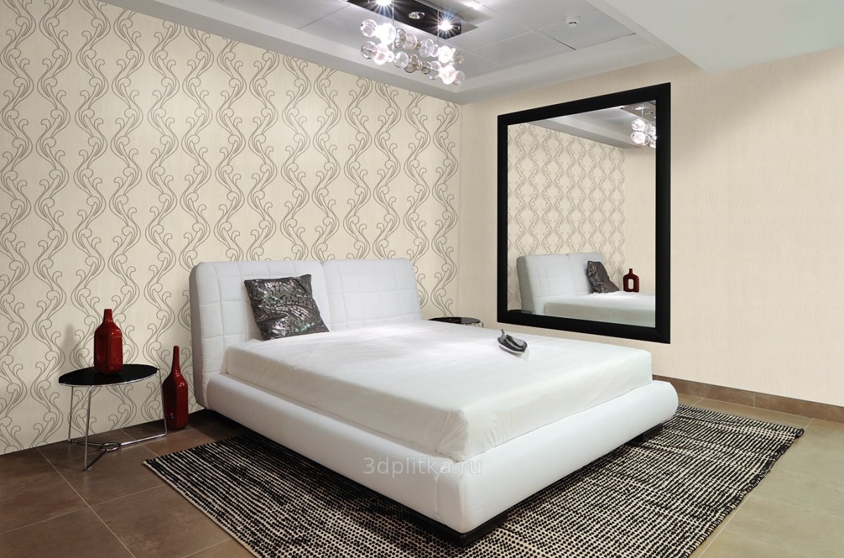 Цветные обои в спальне