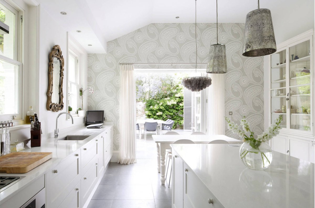 Модные обои на кухню 2018