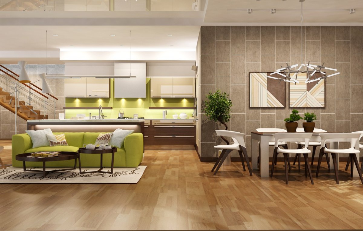 Кухня гостиная в стиле эко Шик 2021