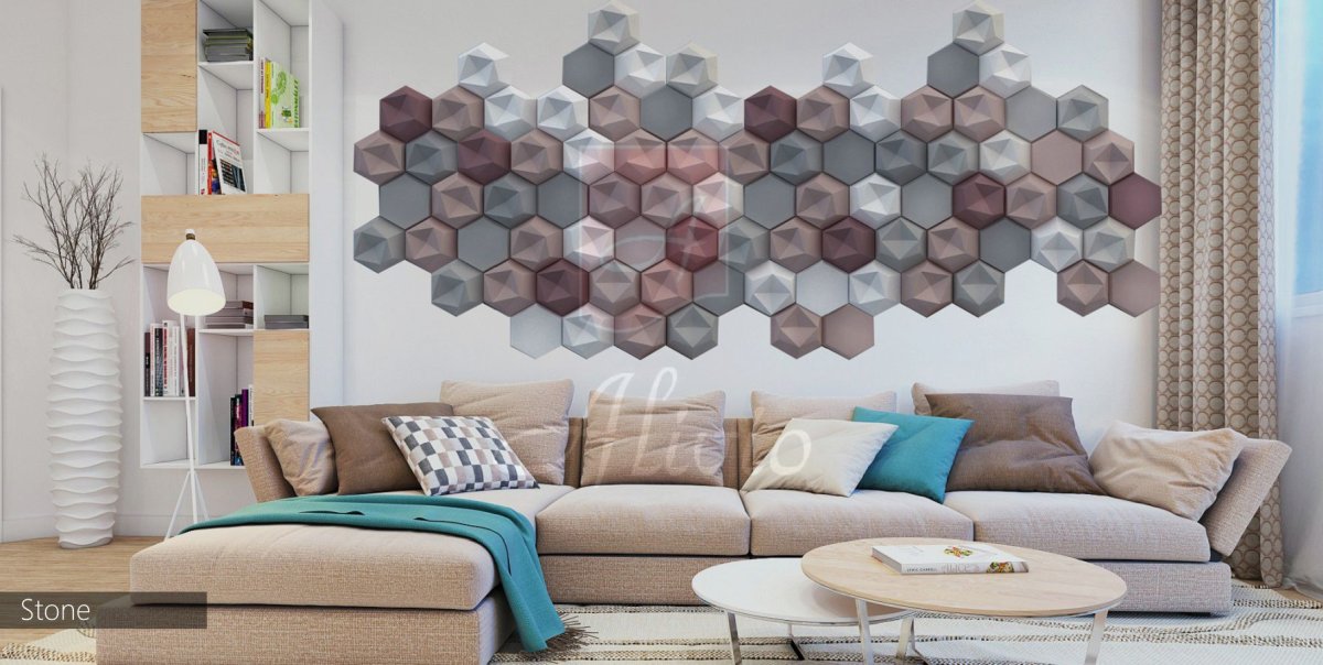 Мягкие стеновые панели шестигранники