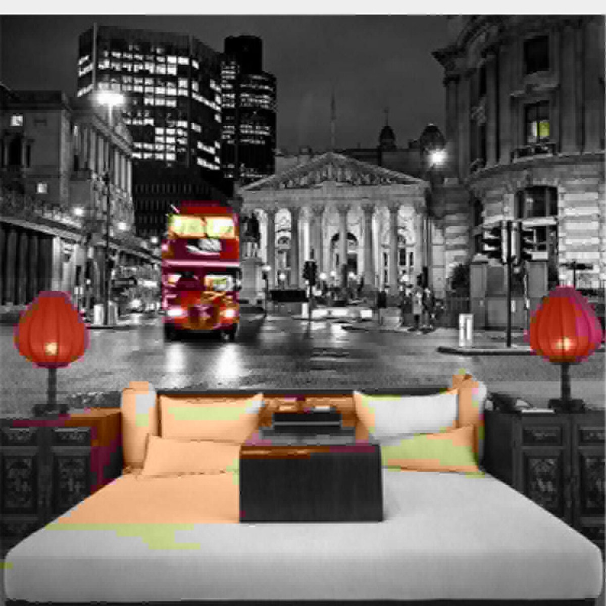 Фотообои красно чёрные