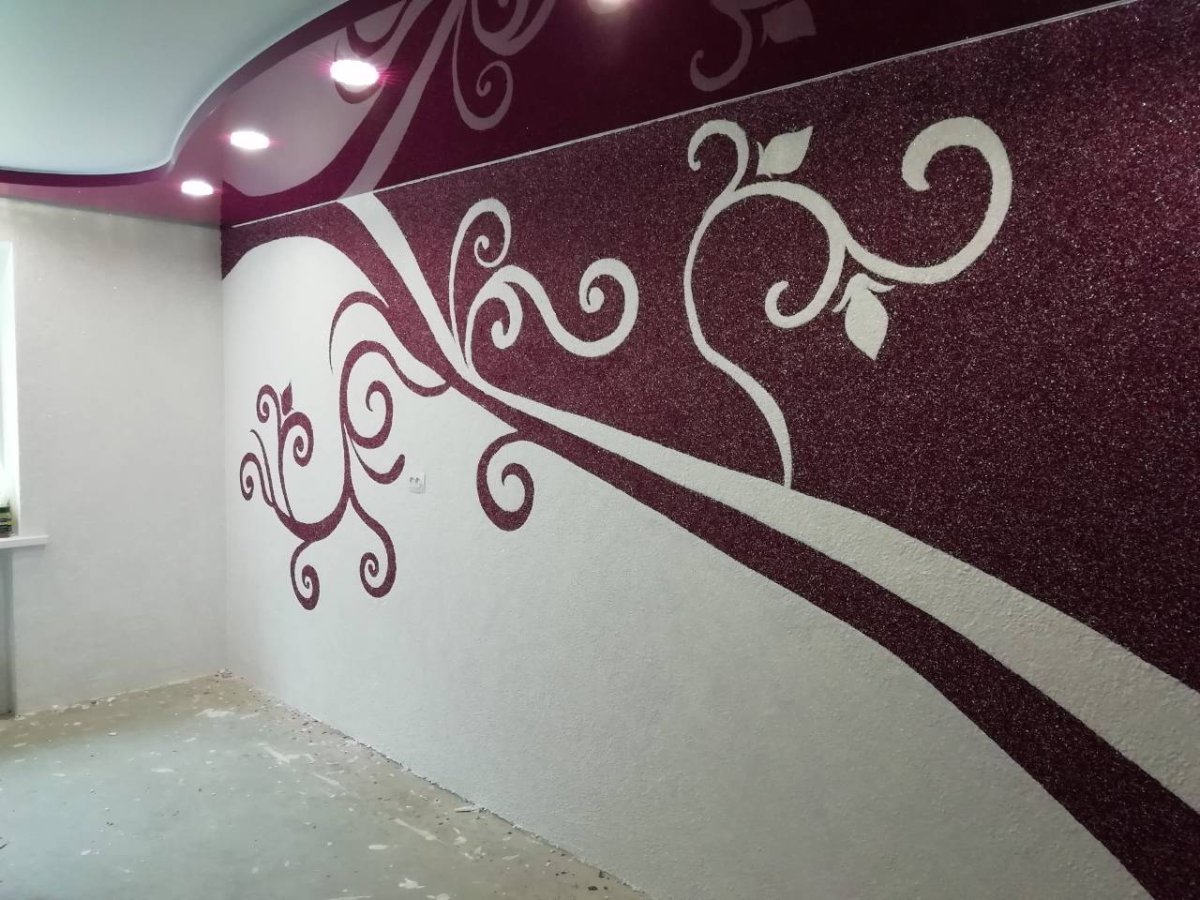 Декоративные узоры на стене