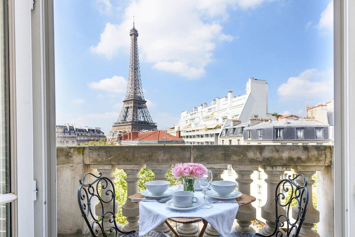 Париж балкон Эйфель