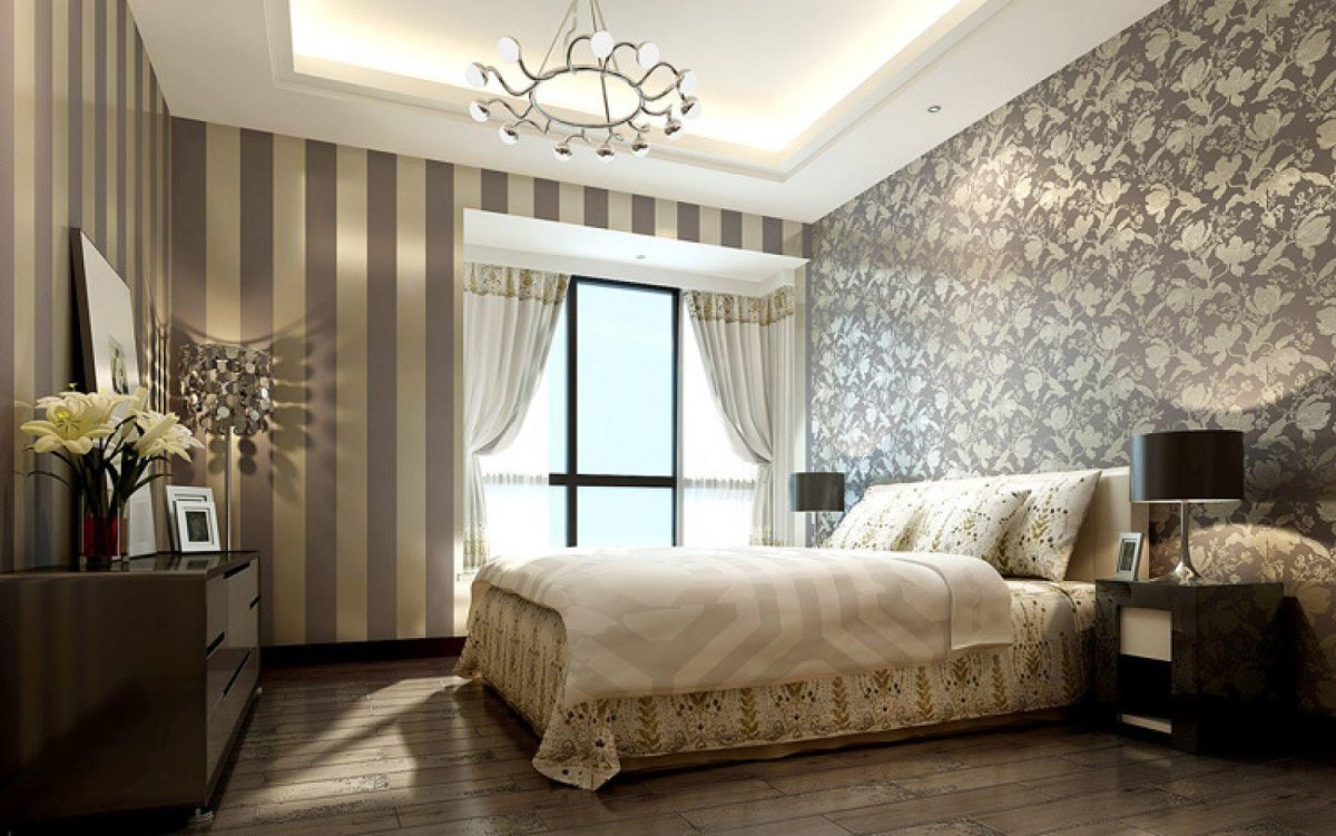 Обои в полоску и компаньоны