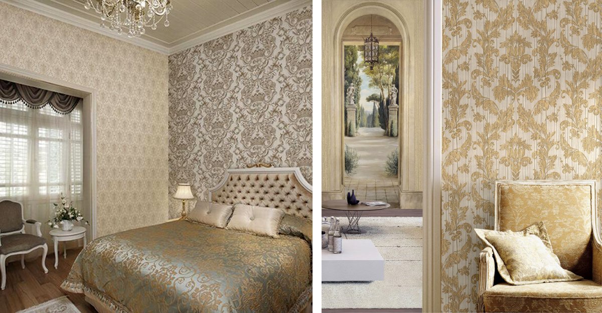 Обои компаньоны клеим с молдингом