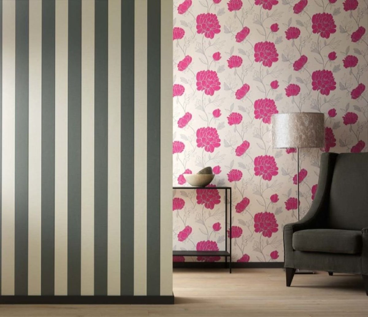 Комбинированная оклейка обоев