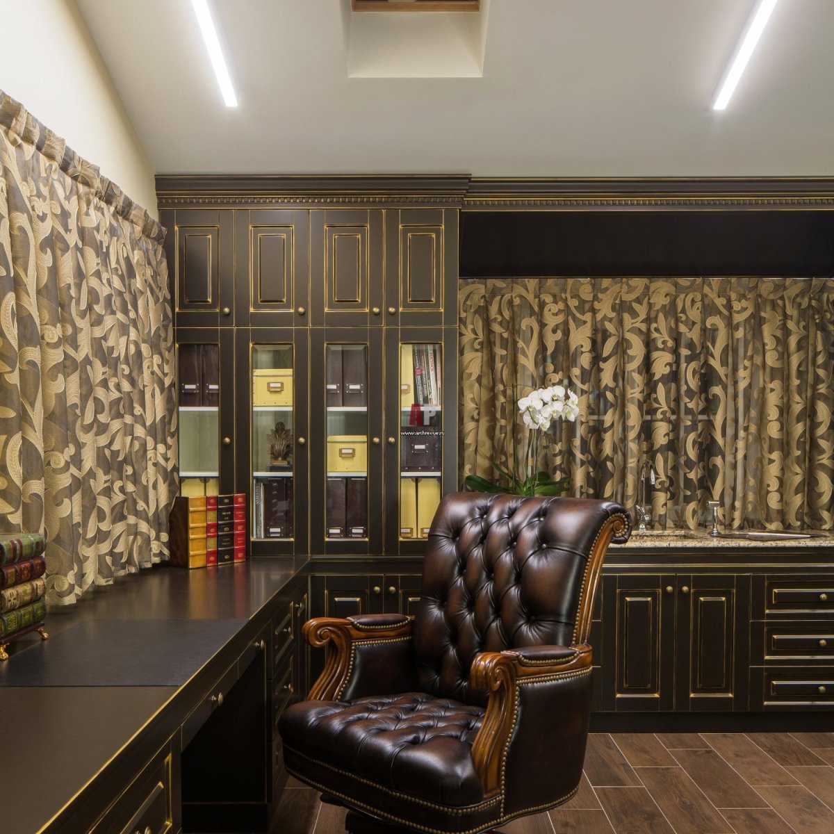 Интерьер кабинета в английском стиле