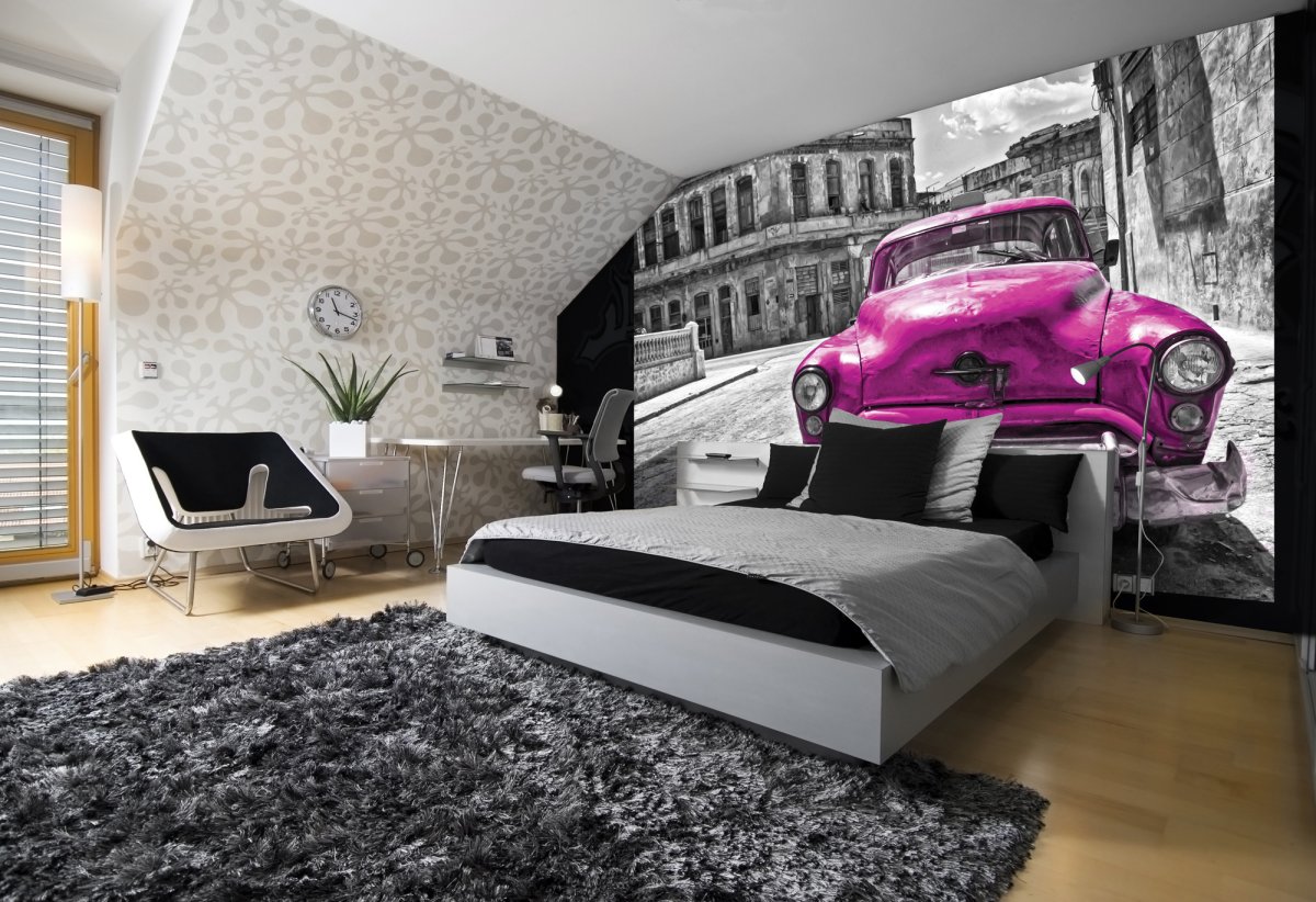 Фотообои авто в мужскую спальню