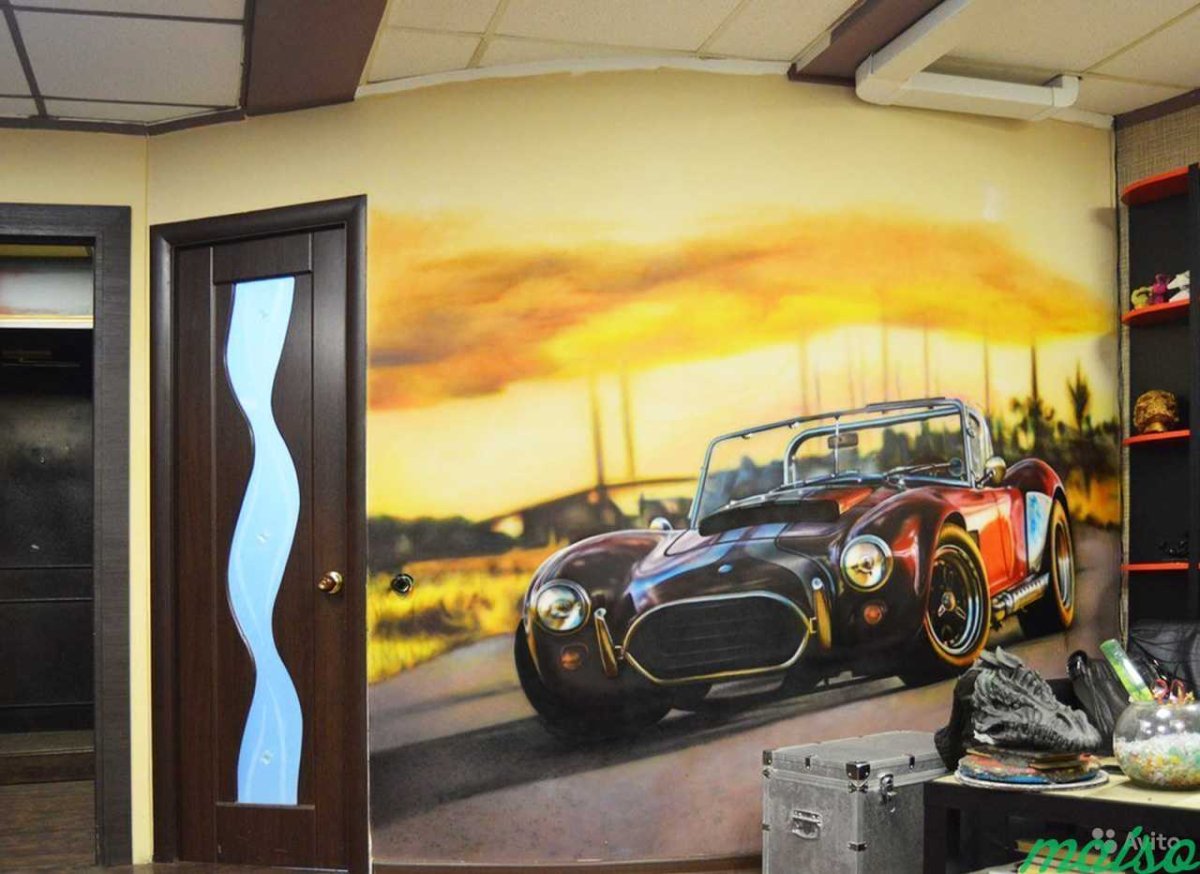 Аэрография в интерьере квартиры