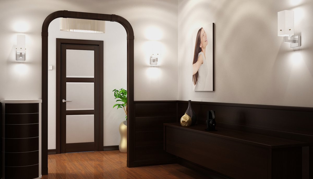 Холл с дверями в частном доме