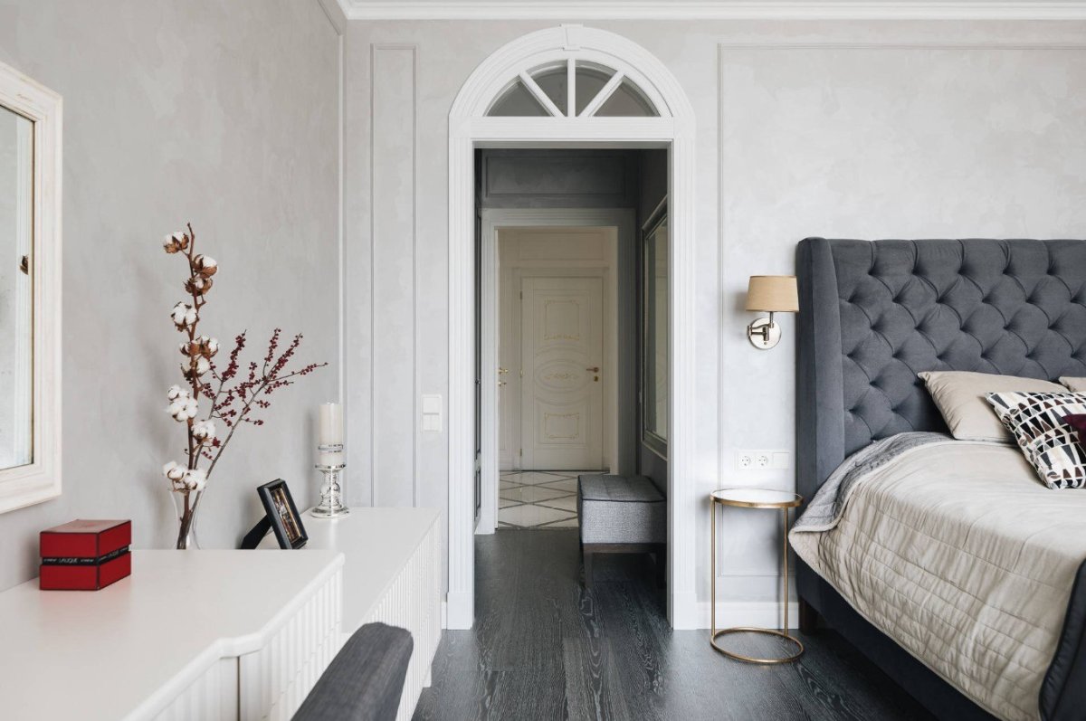 Стиль Кантри арка вместо двери в кухню