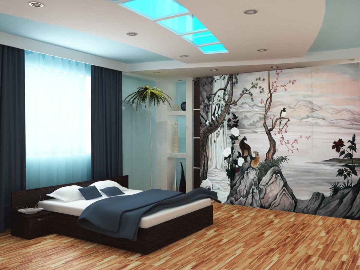 Фотообои для спальной комнаты