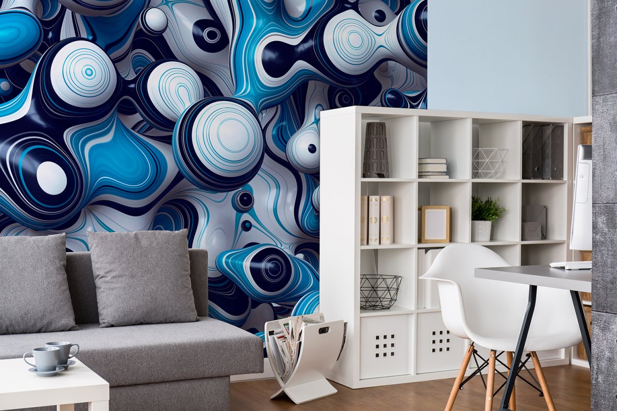 Фотообои абстракция в интерьере