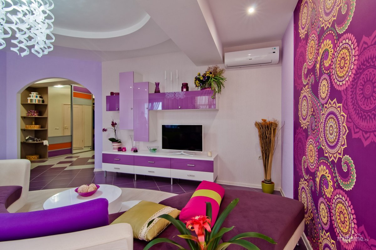 Обои в фиолетовом стиле