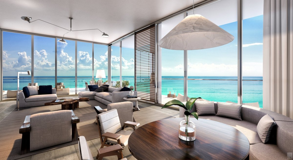 Гостиная с видом на море