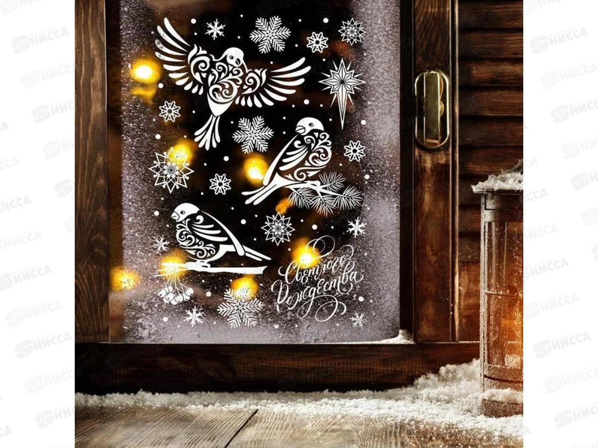 Украшение окон к новому году