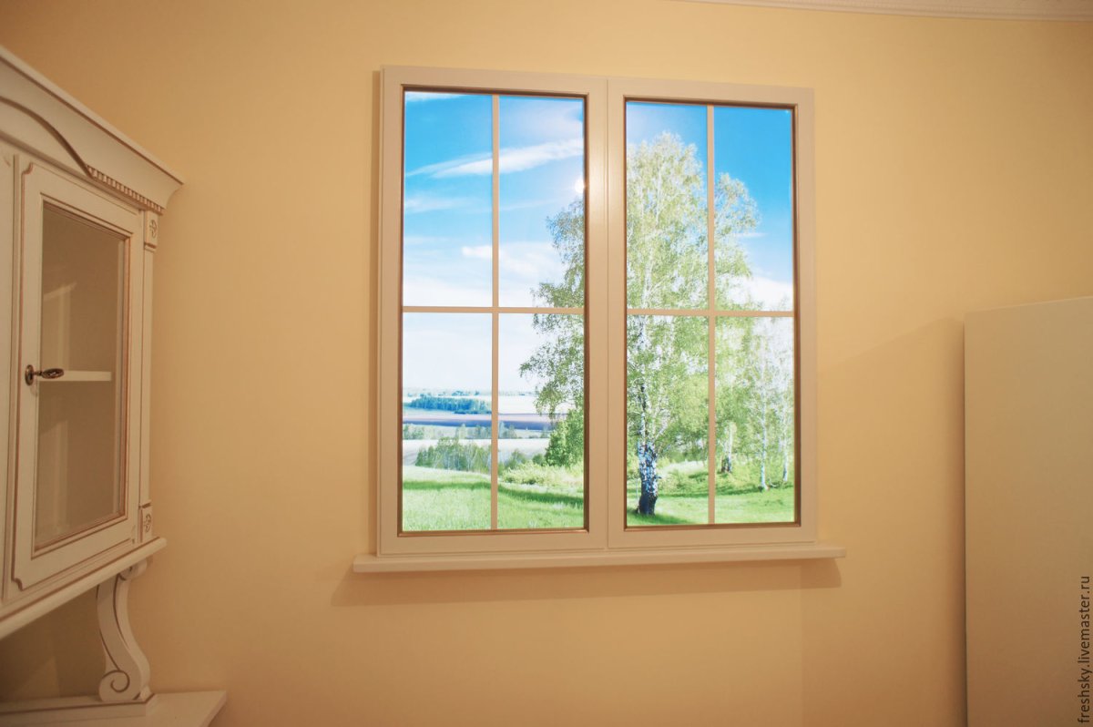 Фальш окно в офисе