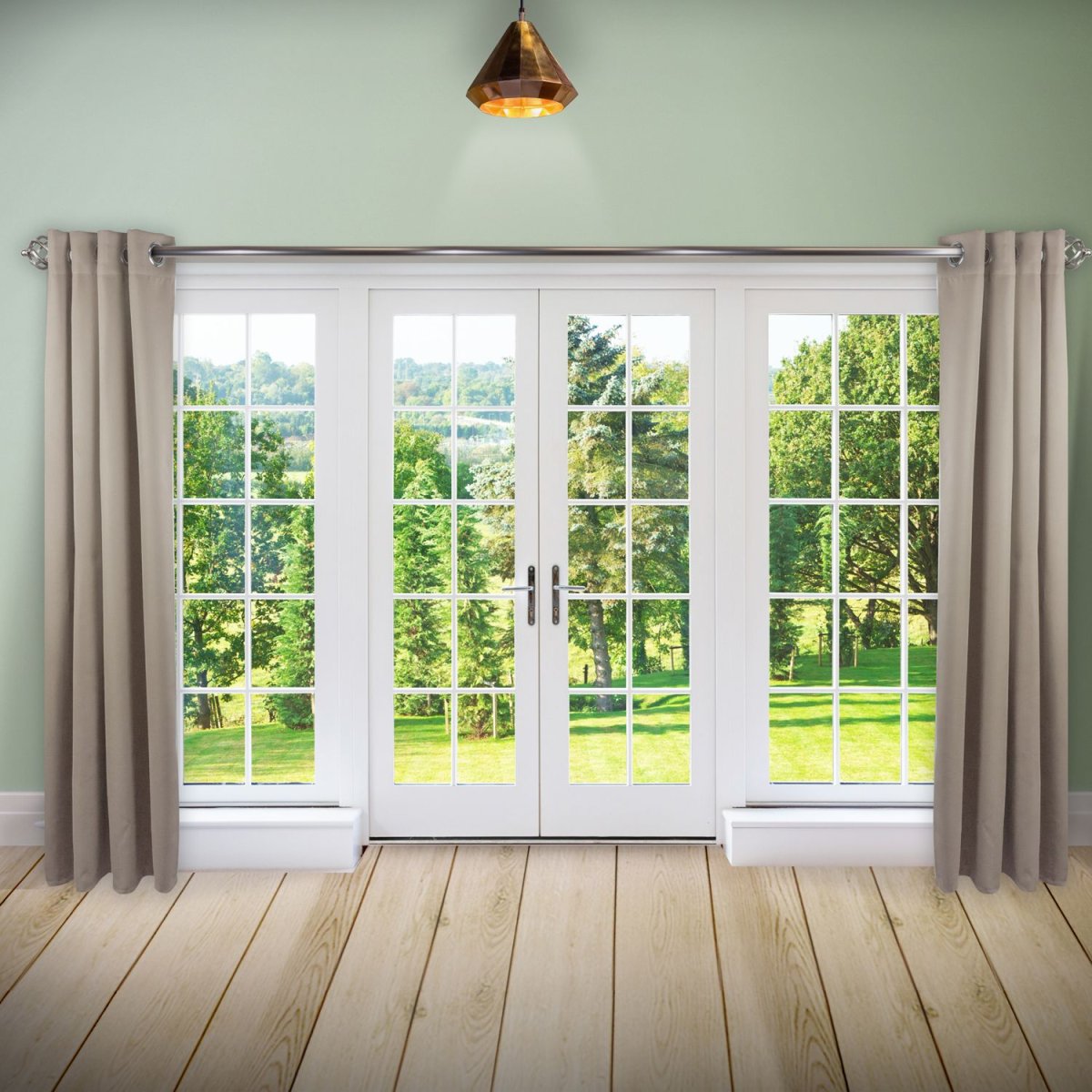 Шторы на окно с выходом на террасу