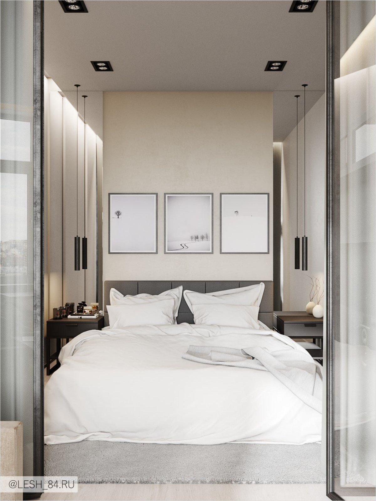 Маленькая спальня в современном стиле