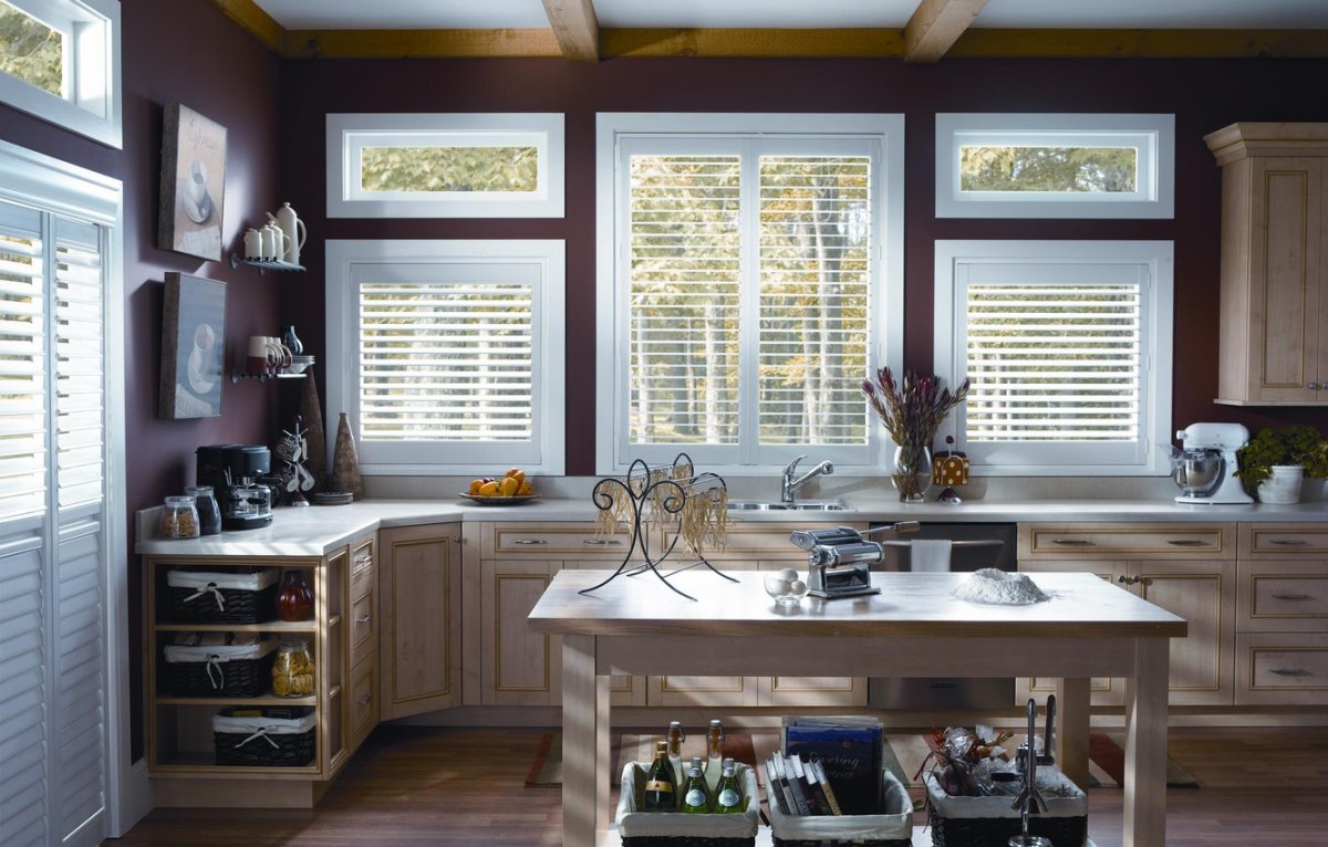 Пластиковые окна кухня интерьер