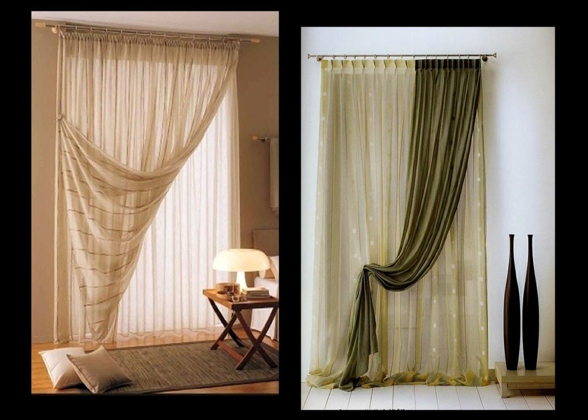 Необычно повесить шторы