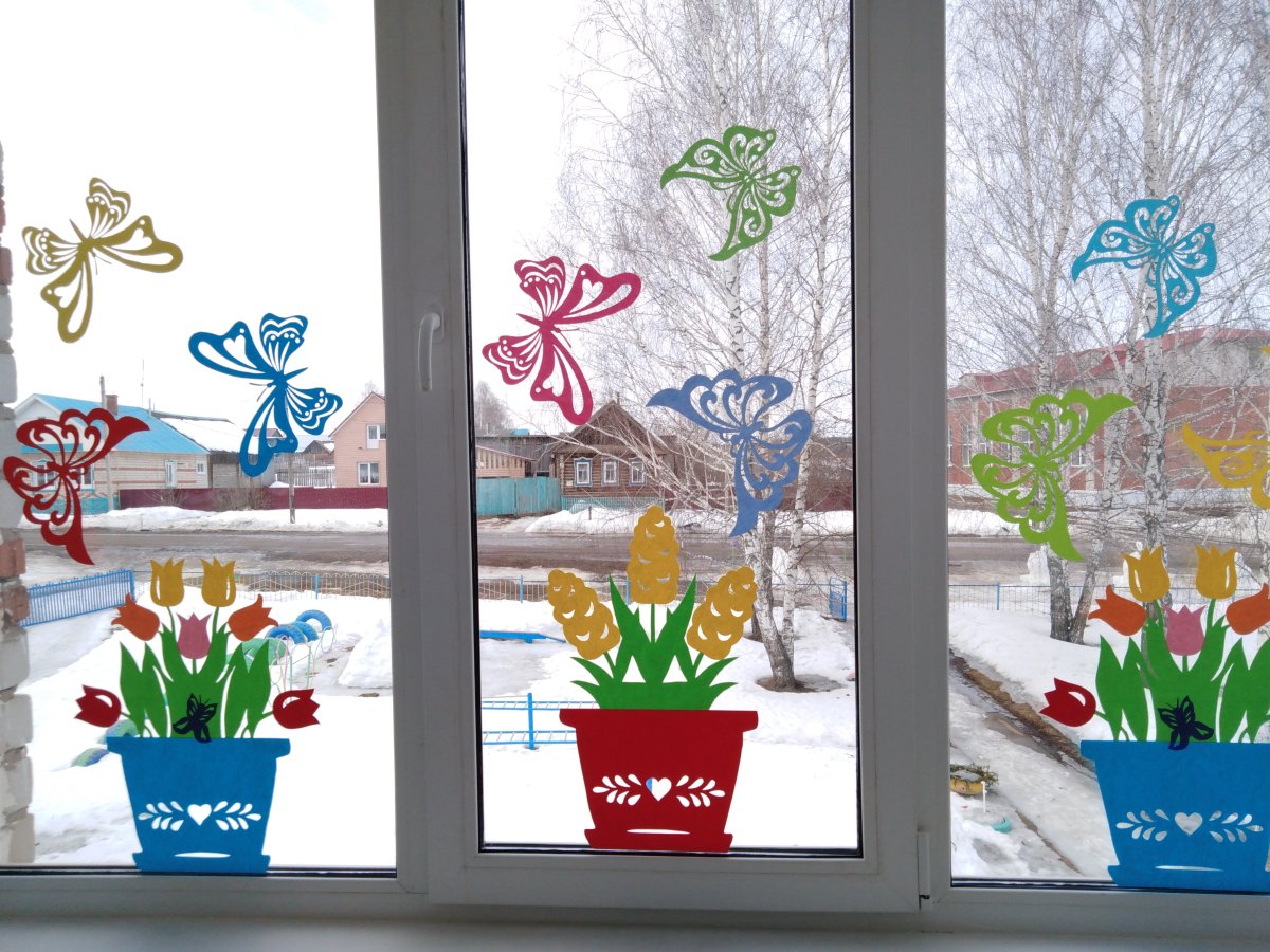 Наклейка пластик интерьерная цветная "букет с сиренью" 30х90 см