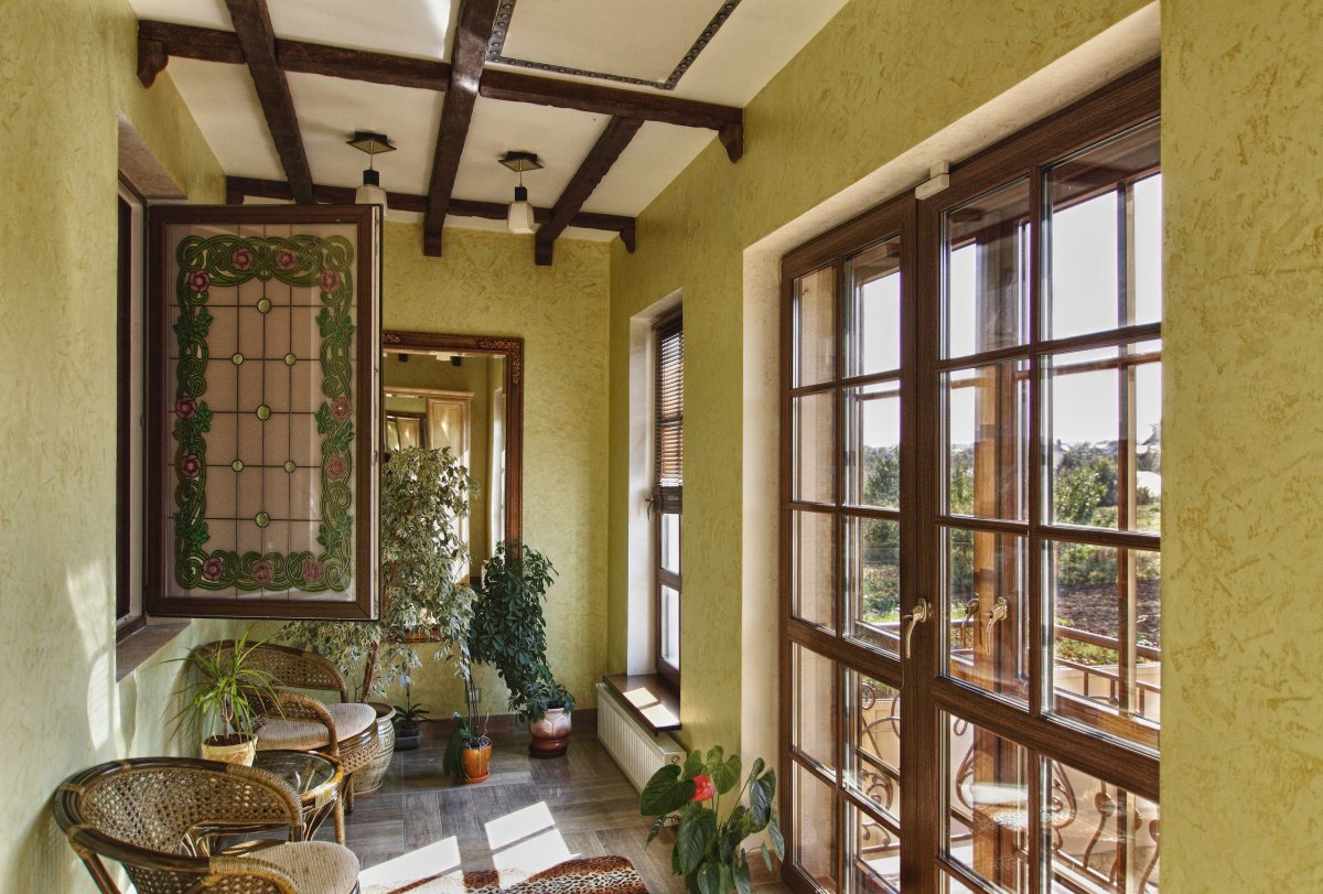 Терраса с панорамными окнами