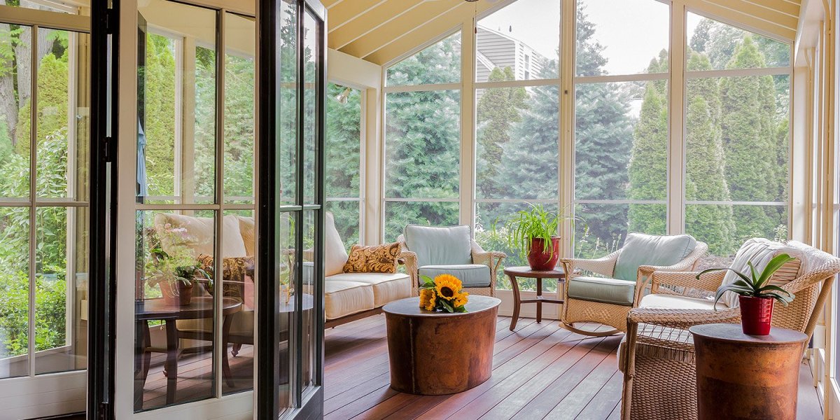 Пластиковые двери на веранду