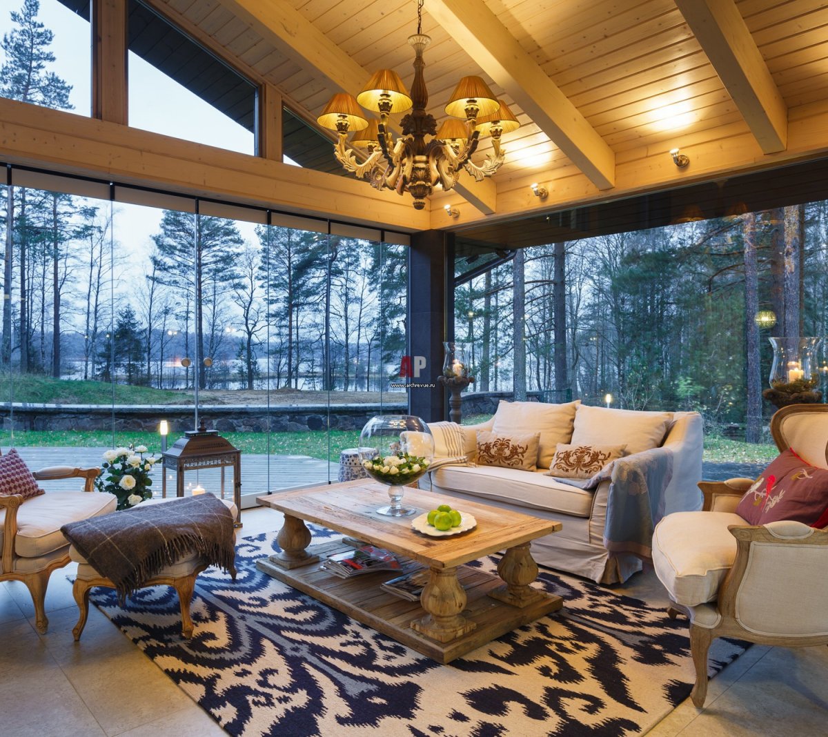 Застекленная веранда во французском стиле