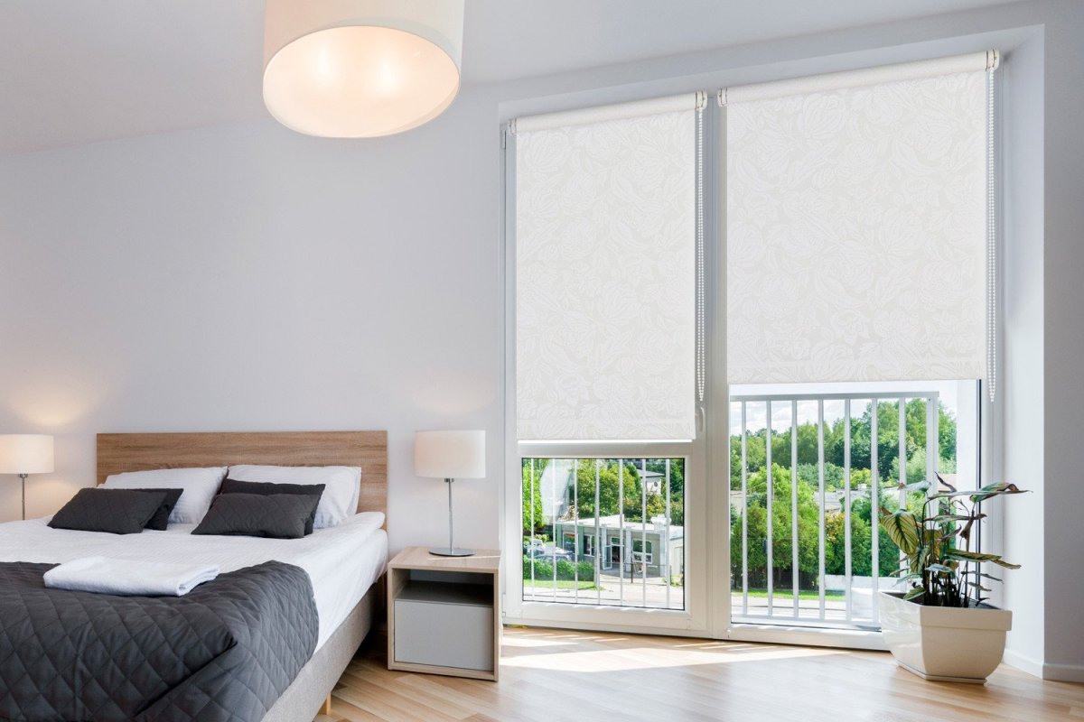 Рулонная штора 7523 Плайн сливочный