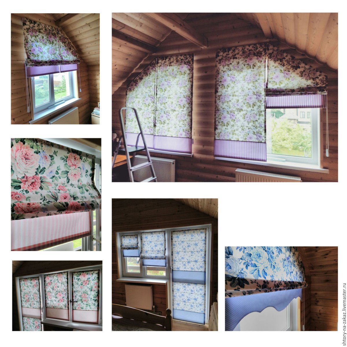 Римская штора на мансардное окно