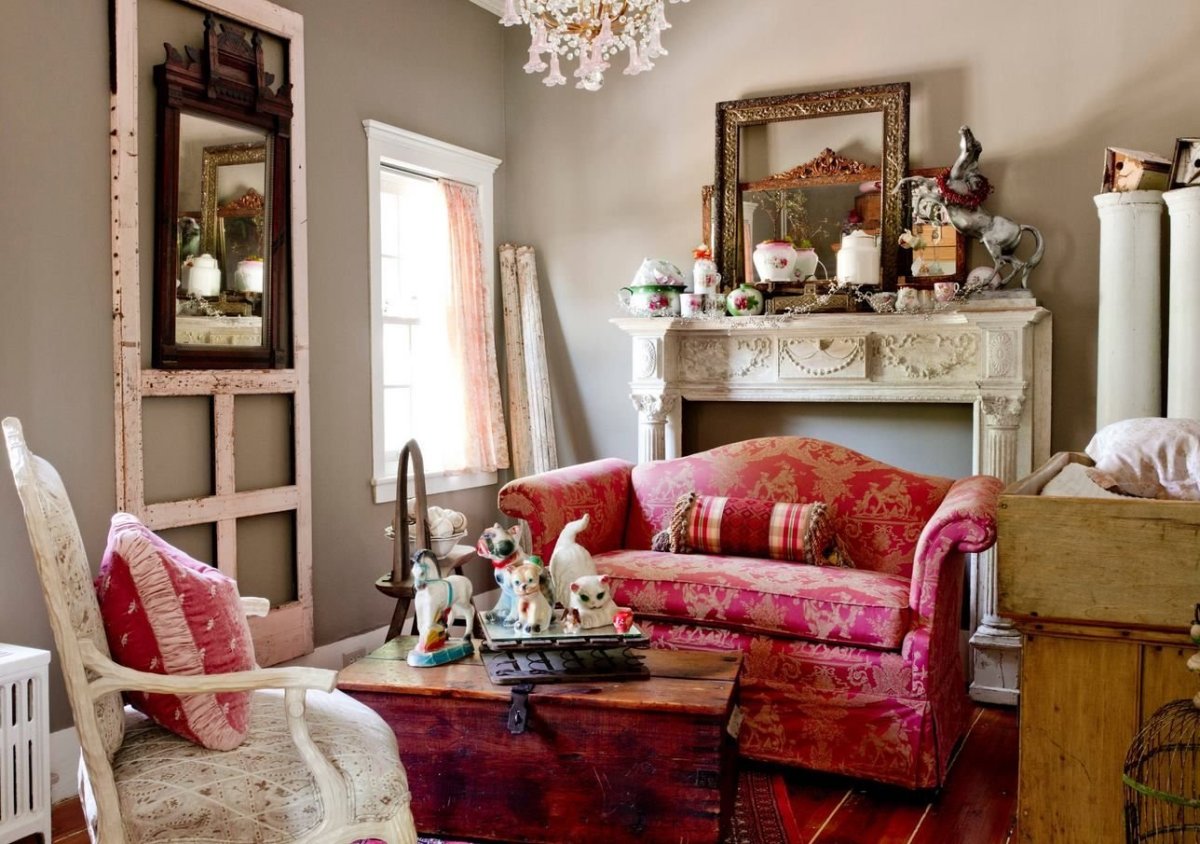Гостиная в винтажном стиле